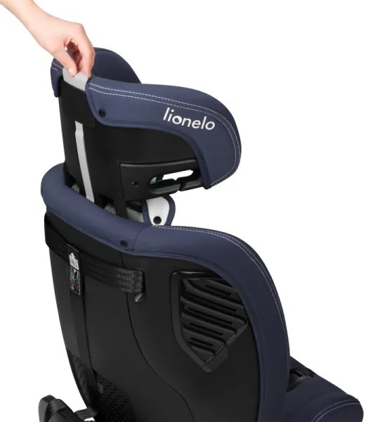 Lionelo - Forgatható autósülés bázissal BASTIAAN ONE i-Size 40–150 cm tengerészkék