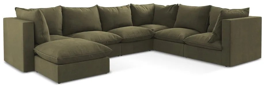 Khaki sarokkanapé (jobb oldali-U alakú) Manao – Makamii