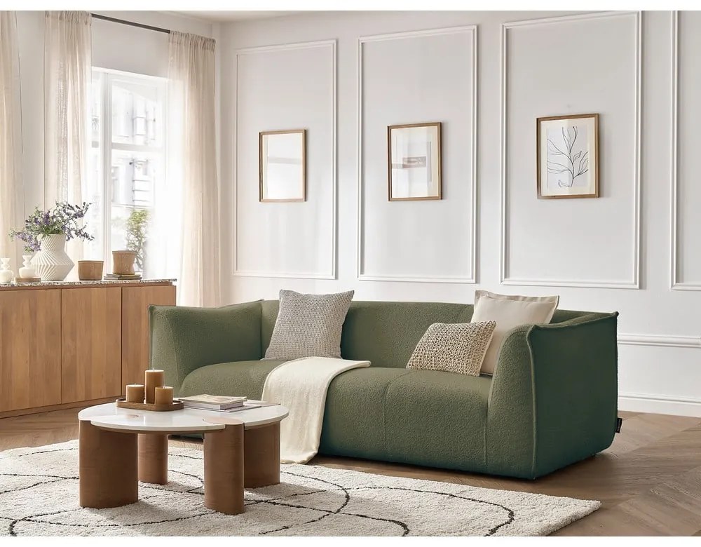 Zöld buklé kanapé 242 cm Giorgia – Bobochic Paris