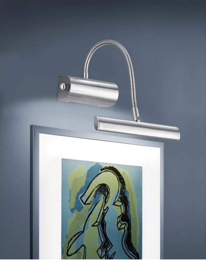 Ezüstszínű LED dimmelhető fali lámpa hajlítható szerkezettel Curtis – Trio