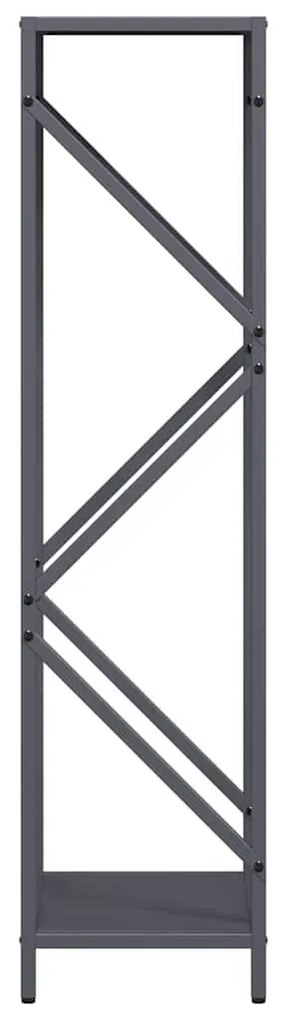 antracitszürke hidegen hengerelt acél tűzifatároló 34x25x100 cm
