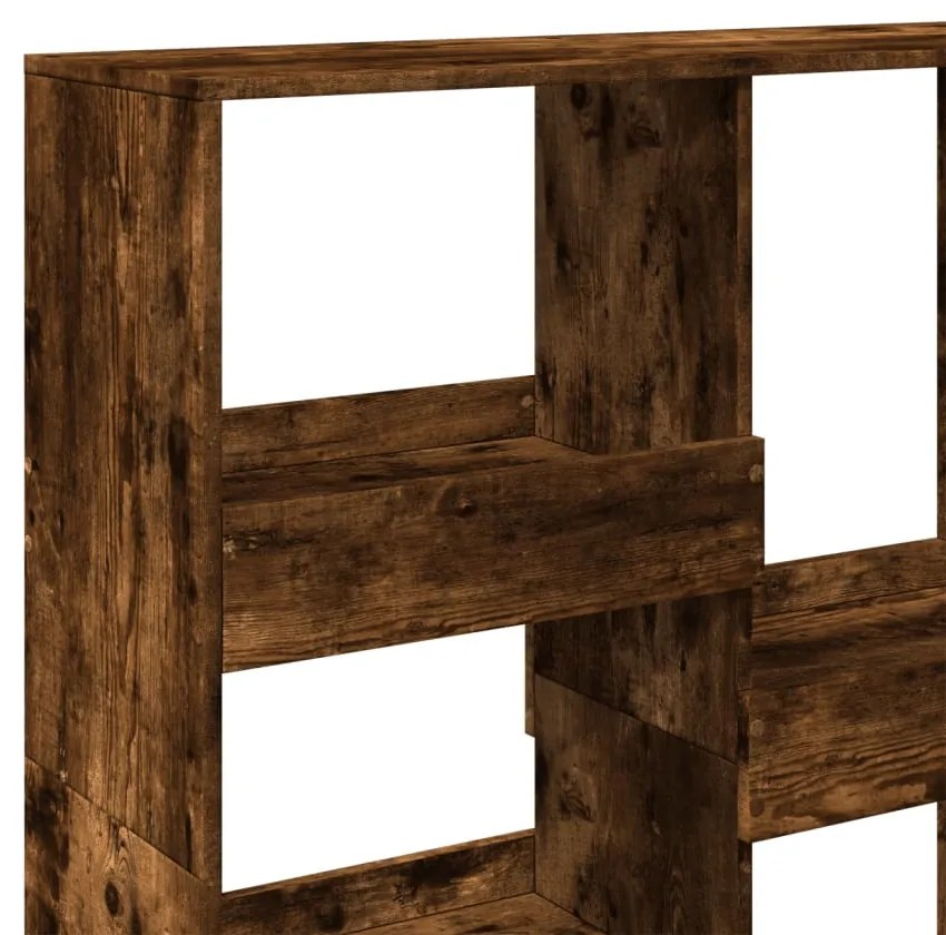füstös tölgy színű szerelt fa térelválasztó 100 x 33 x 115 cm