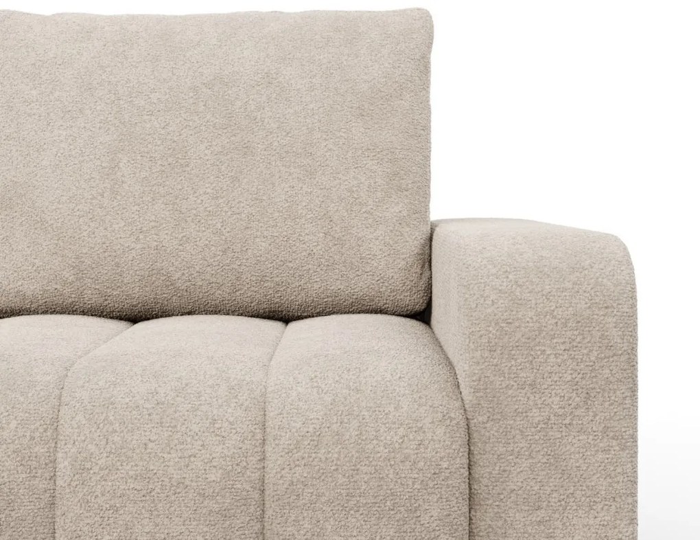 Modena sarokkanapé, szövet anyag, univerzális oldal, bézs