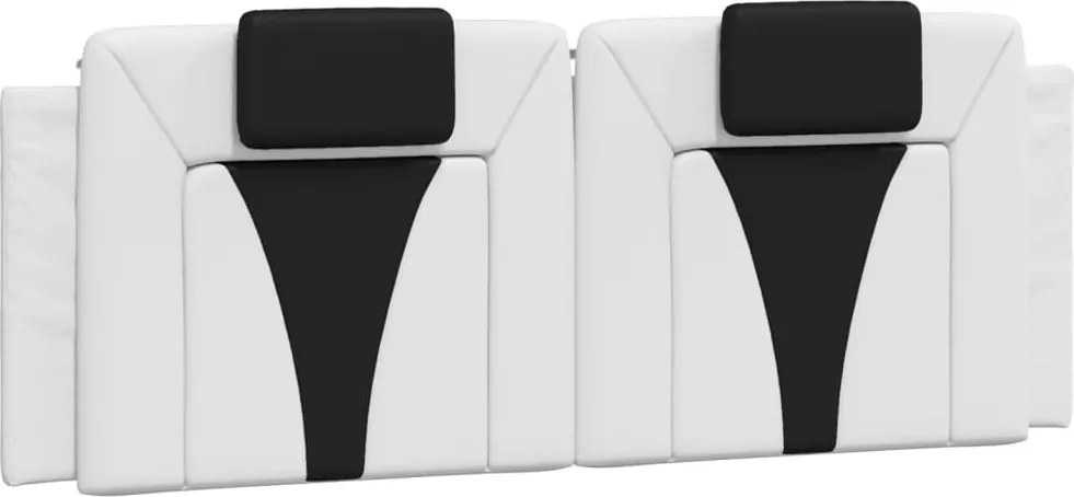 fehér és fekete műbőr fejtámla párna Viana 140 cm