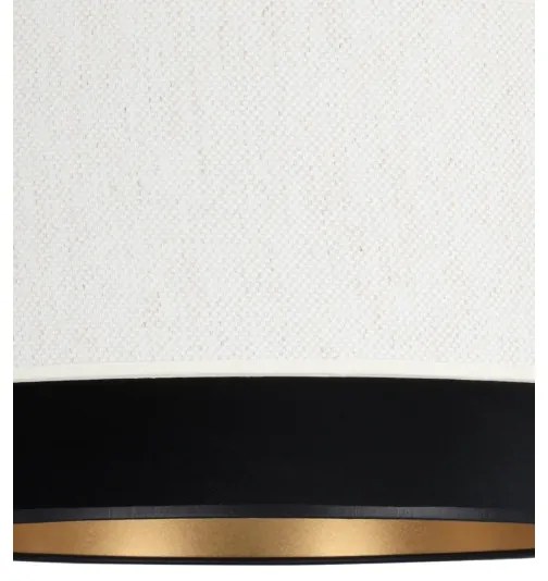 Zsinóros függőlámpa NATIA 1xE27/60W/230V, Ø 45 cm, fehér/fekete