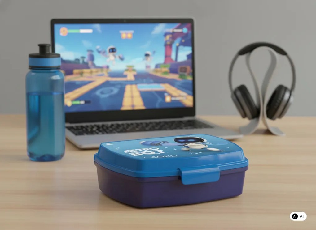 Playstation Astro Bot funny műanyag szendvicsdoboz