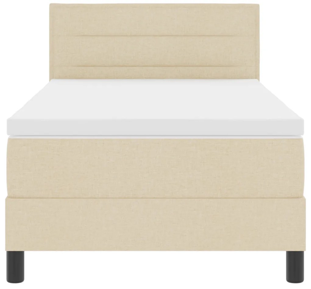 Box Spring Ágy matraccal Bézs 90x200 cm Szövet
