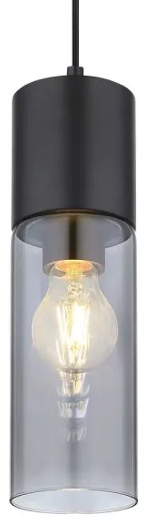 Globo 21000HB - Csillár zsinóron ANNIKA 1xE27/25W/230V átm. 10,5 cm fekete