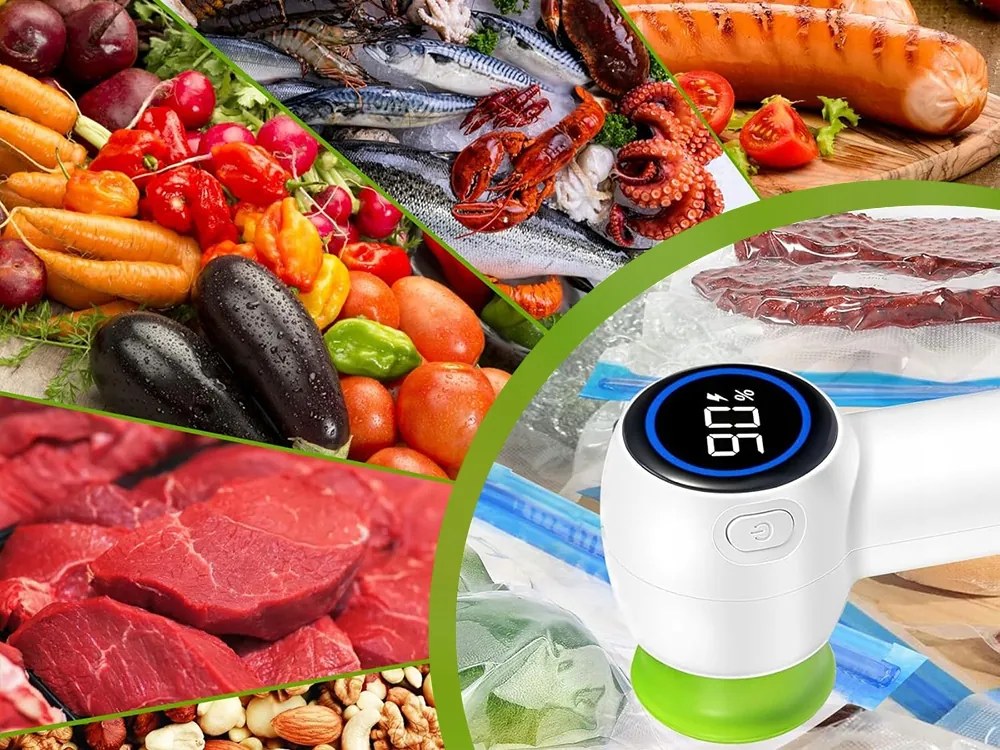 Többfunkciós vákuumpumpa - VERK 27539 - LED kijelzővel + tasakok