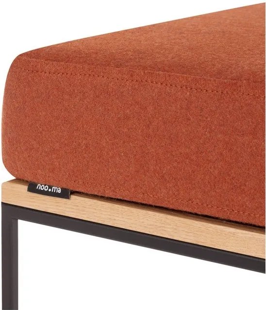 Terrakotta színű kárpitozott ülőke Feo – noo.ma