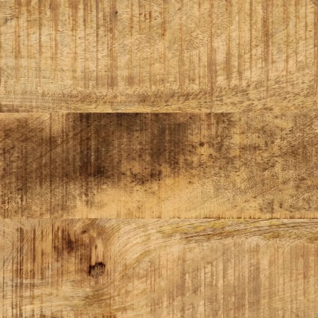tömör mangófa és vas tálalóasztal 100 x 35 x 76 cm