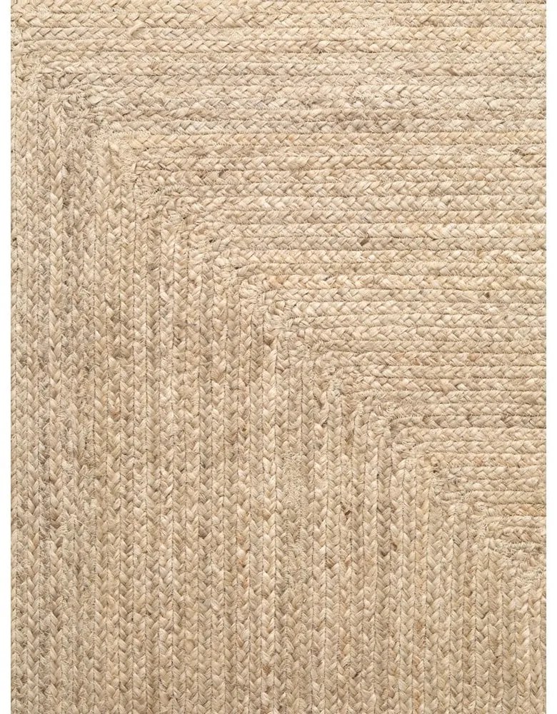 Világos natúr színű kétoldalas kézi szövésű juta szőnyeg 60x90 cm Sharmila Natural White – Hanse Home