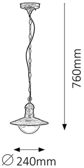 Rabalux 8737 - Kültéri lámpa OSLO 1xE27/60W