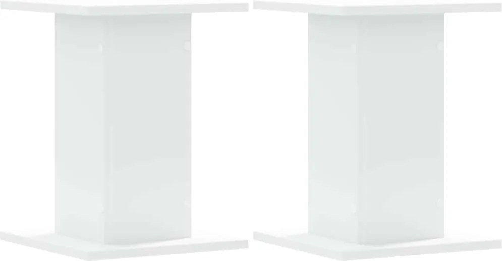 vidaXL 2 db fehér szerelt fa hangszóróállvány 30 x 30 x 40 cm