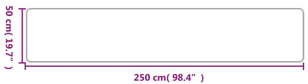 tópszínű szizálhatású futószőnyeg 50 x 250 cm
