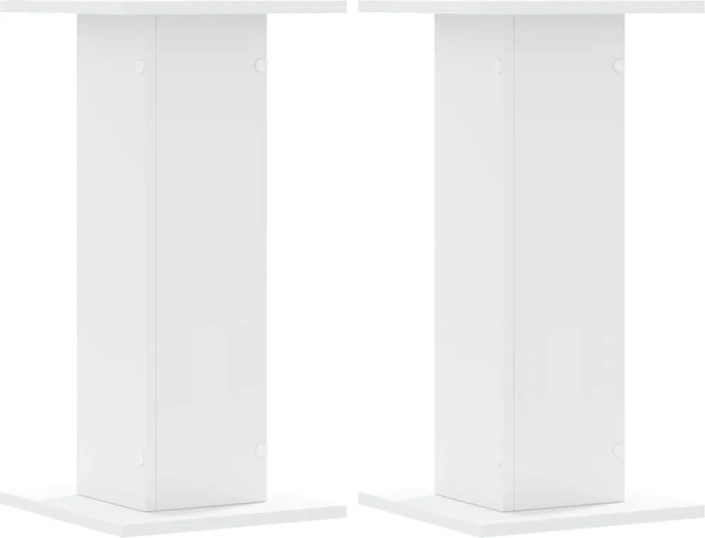 vidaXL 2 db fehér szerelt fa hangszóróállvány 30 x 30 x 60 cm