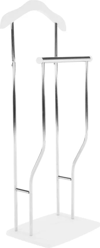 Fogas, néma szolga, króm + fehér, ELIAS