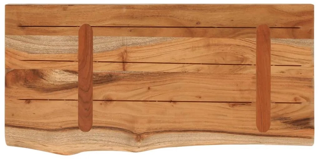 tömör akácfa téglalap alakú fali polc 60 x 30 x 3,8 cm