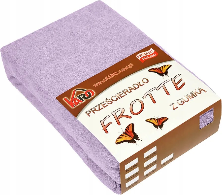 Gumis frottír lepedő 140x200 hanga Karo