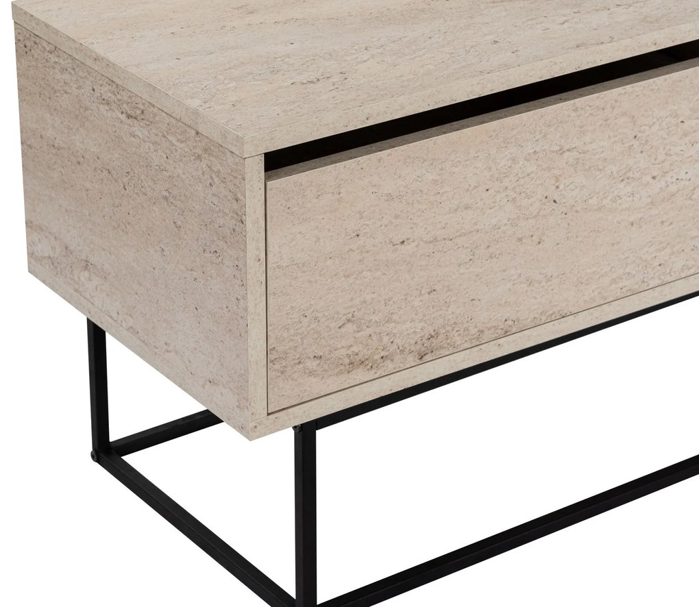 TV szekrény Escape 180 -Fekete, Travertine