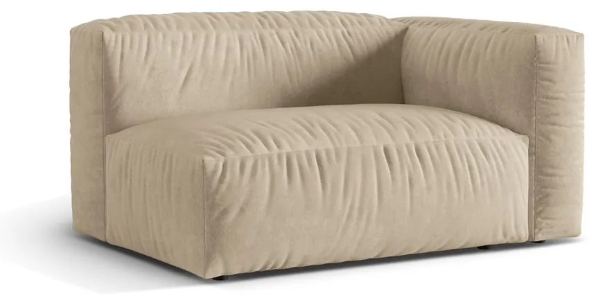 Bézs bársony kanapé modul (jobb oldali) Martina – Micadoni