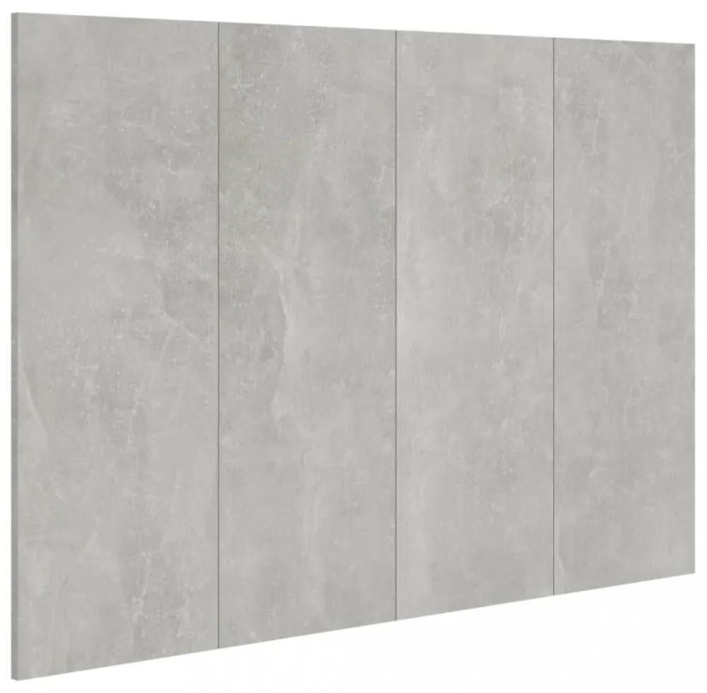betonszürke szerelt fa ágyfejtámla 120x1,5x80 cm