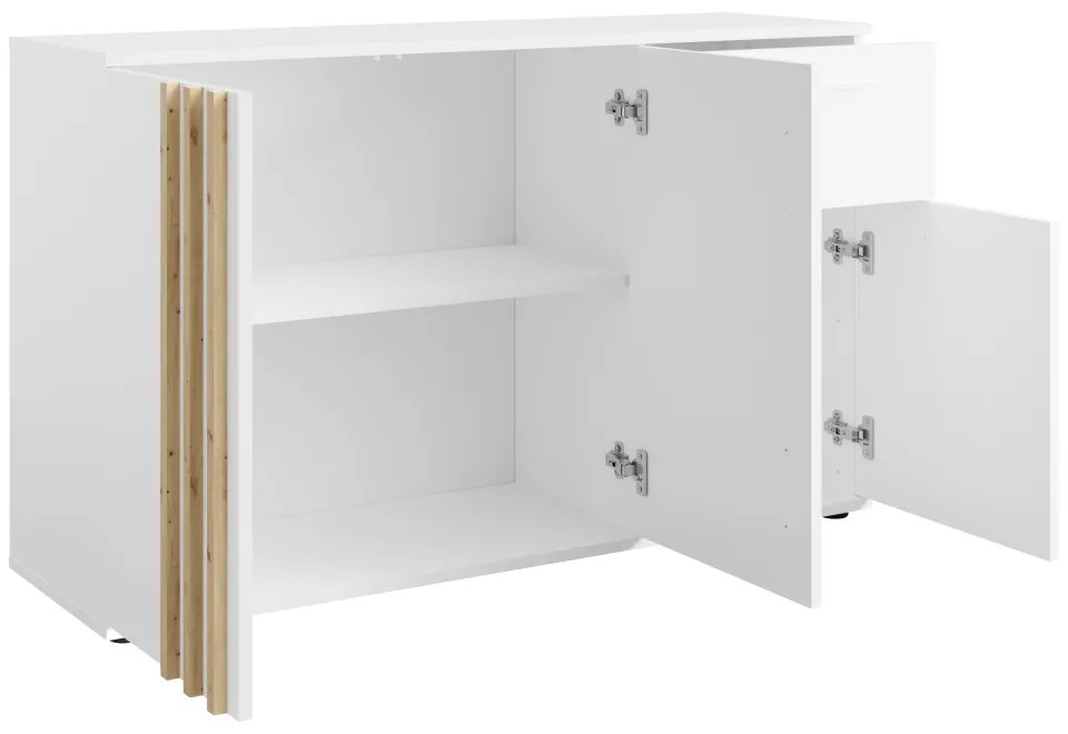 TOLIS 3D1S komód, fehér