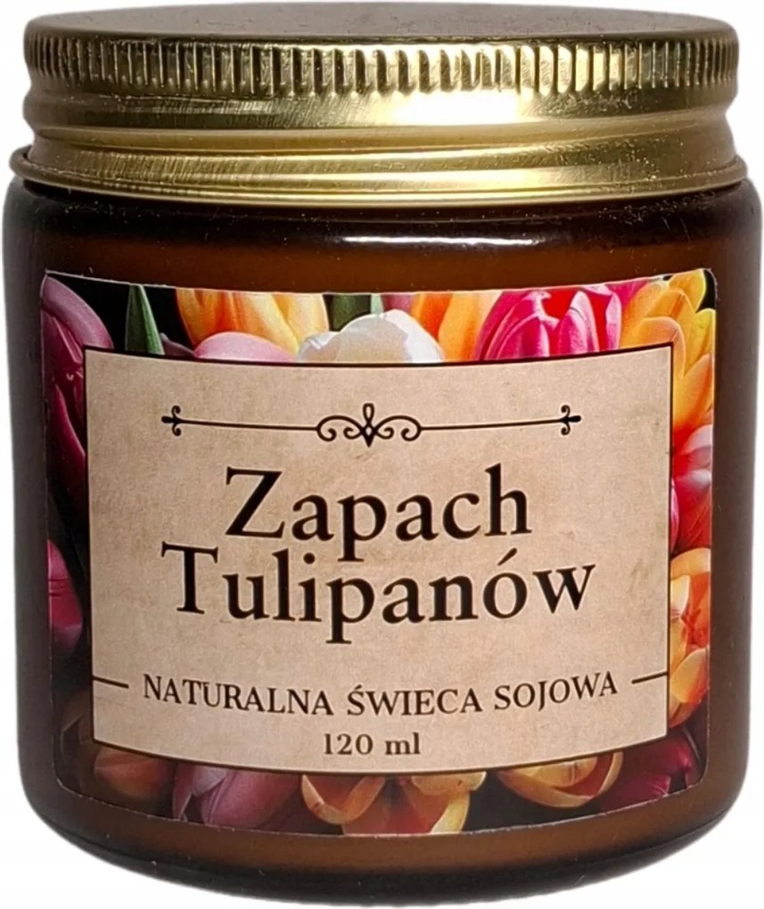 Szója illatgyertya 120 ml Tulipán fa kanóc kézzel készített