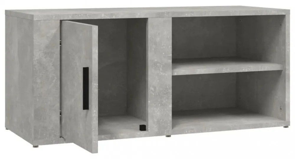 2 db betonszürke szerelt fa TV-szekrény 80x31,5x36 cm