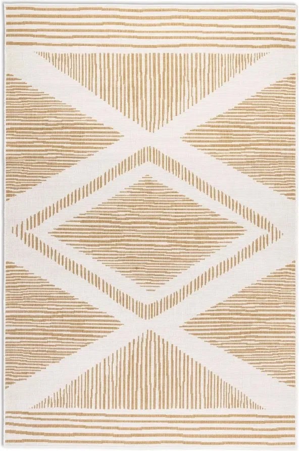 Teraszszőnyeg 200x290cm kétoldalas zsinóros,sárga krémszínű lapos szövésű