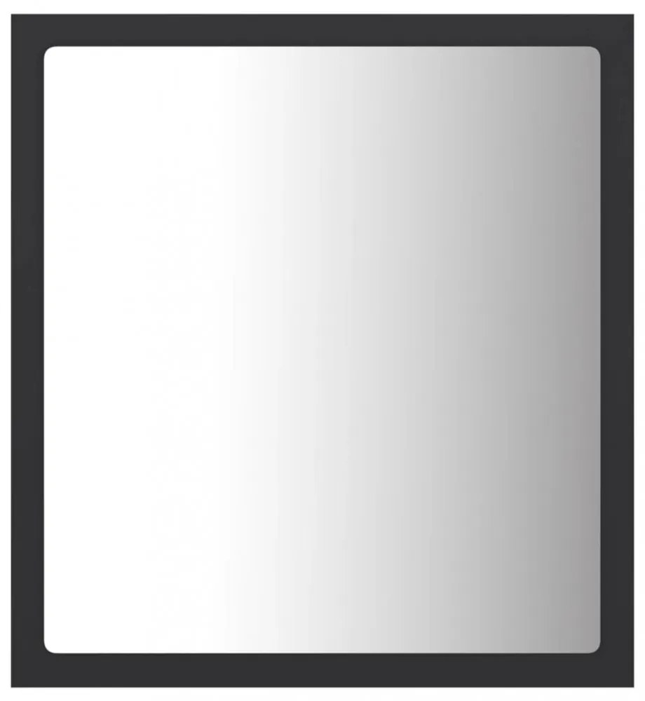 szürke akril LED-es fürdőszobai tükör 40 x 8,5 x 37 cm