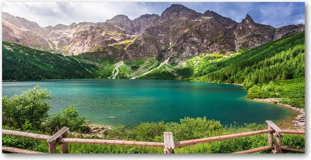 Fotó üvegkép Tengeri szem Tátra 140x70