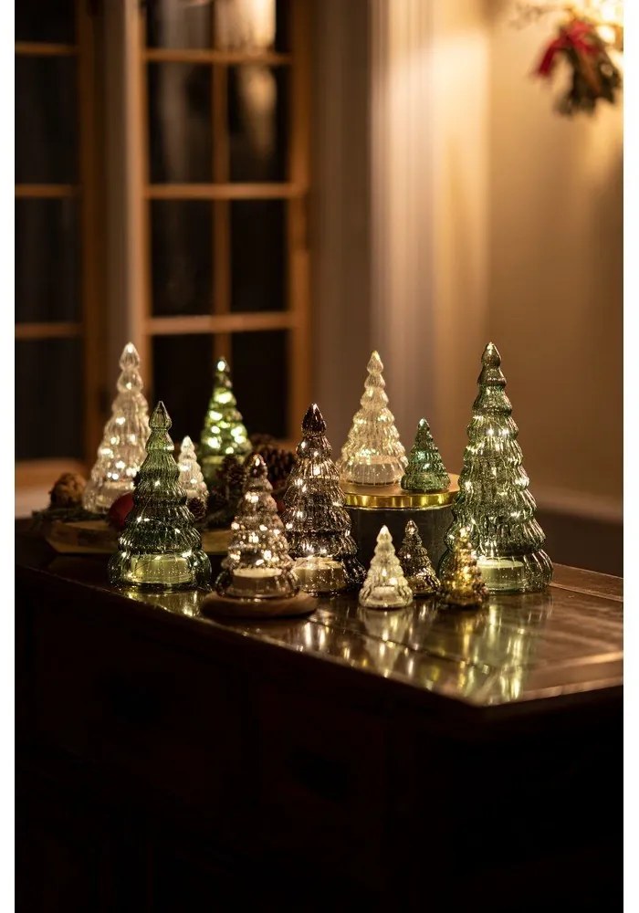 Sötétbarna elemmel működő fénydekoráció készlet 2 db-os ø 6,5 cm Lucy Tree – Sirius