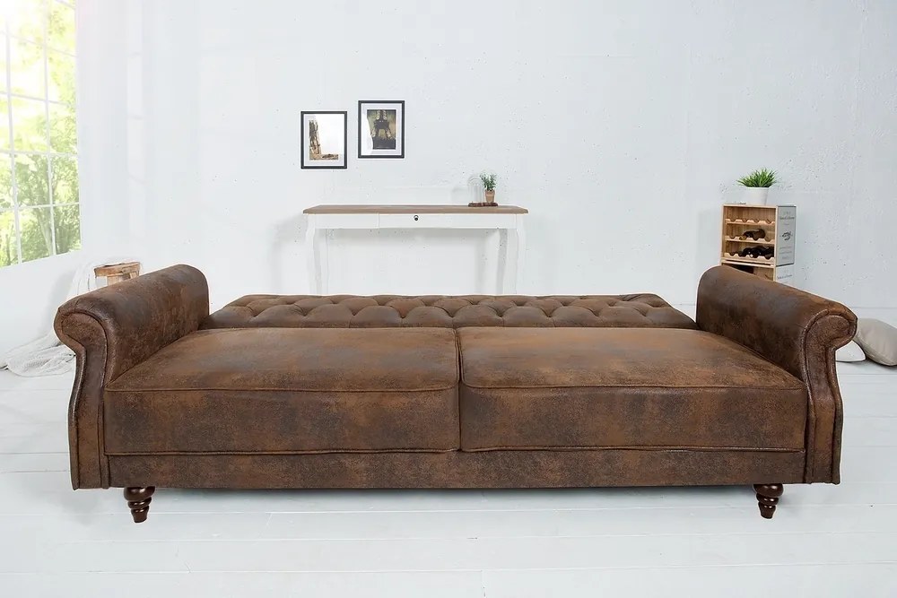 Stílusos ülőgarnitúra Scarlet II - 220 cm - antik barna