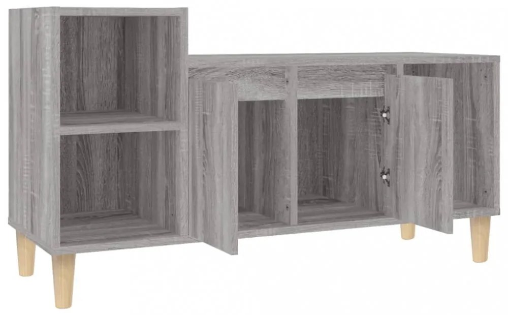 szürke sonoma színű szerelt fa TV-szekrény 100x35x55 cm