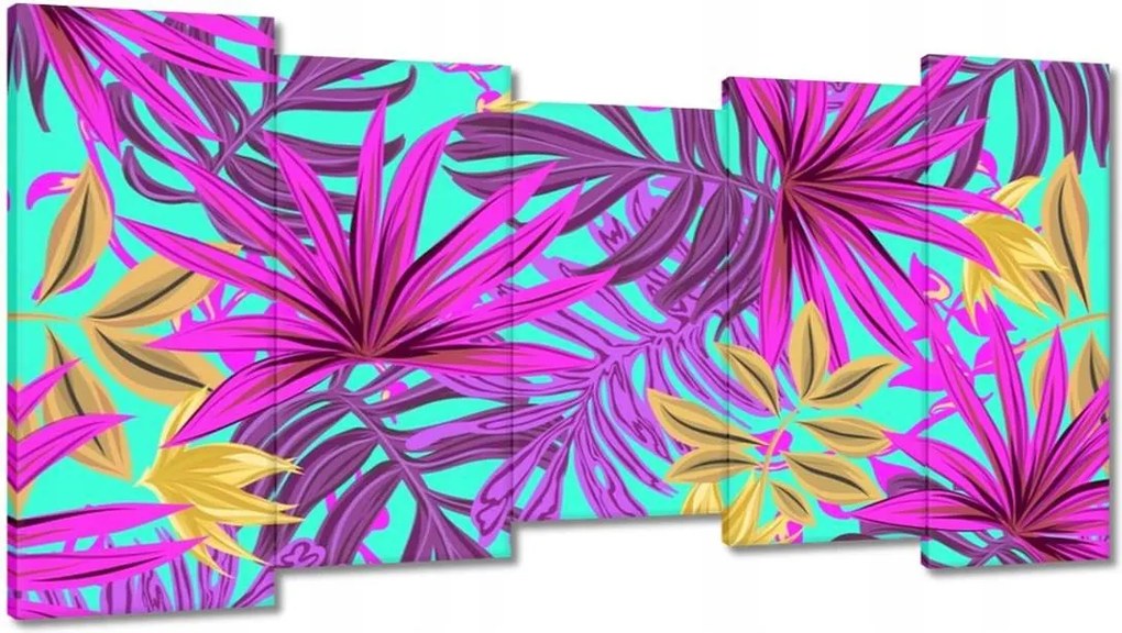 Vászonkép 150x80 Egzotikus levelek Trópusok