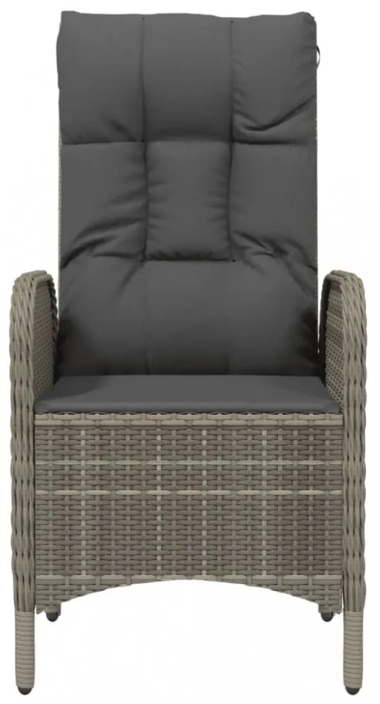 2 db szürke polyrattan kültéri szék