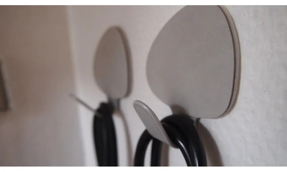 Világosszürke acél akasztó szett 2 db-os Curve M Nupo – LIND DNA