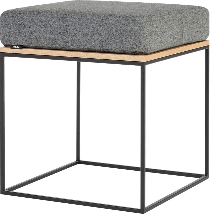 Szürke kárpitozott ülőke Feo – noo.ma