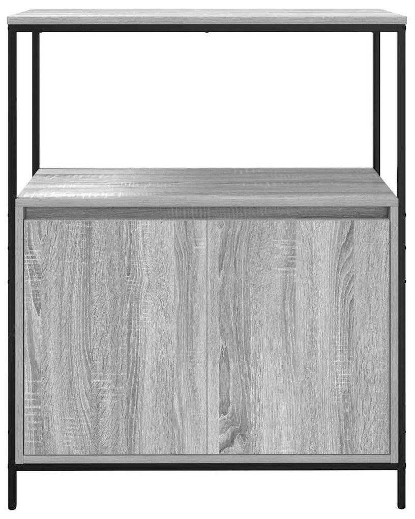 szürke sonoma fürdőszobaszekrény polcokkal 76,5x35x95 cm