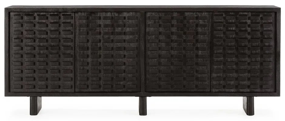 Fekete mangófa komód 200x80x40 cm Inaya – MOME