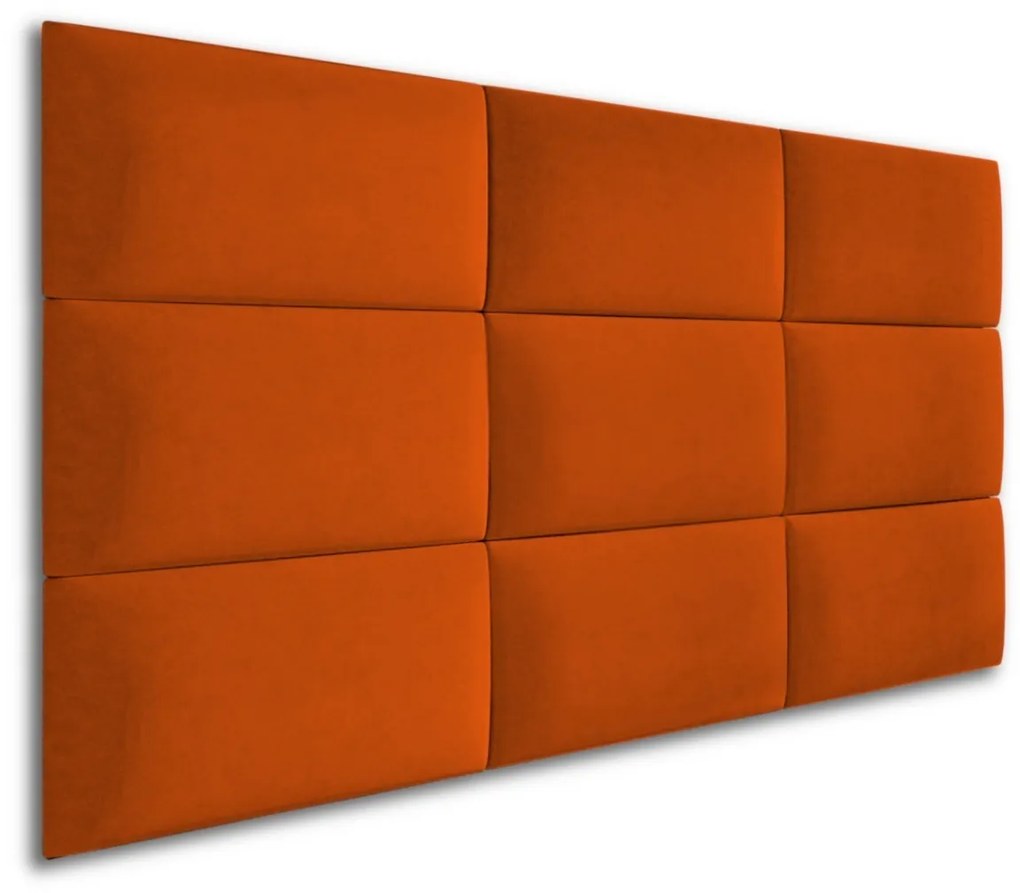 Kárpitozott panel rozsdabarna - 60x30 cm