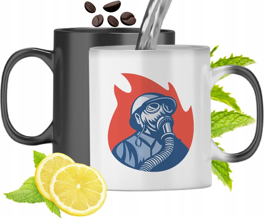 Mágikus Bögre Tűzoltóknak Színváltós Nyomtatott Fényképpel