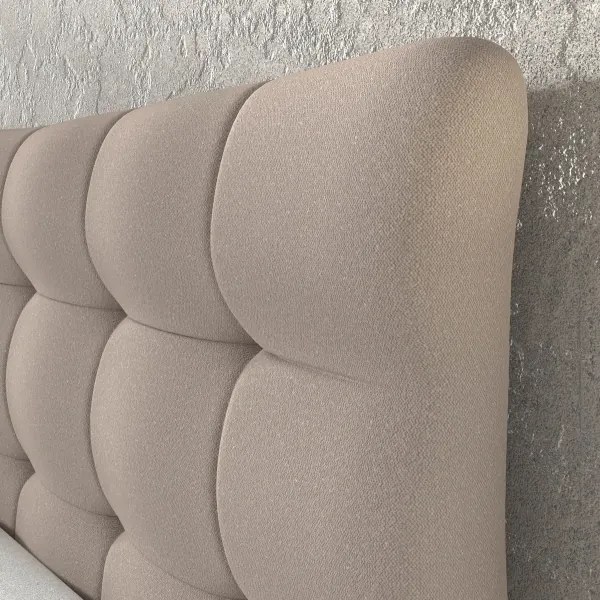 Boxspring ágy SOFIA 180x200 cm bézs matraccal és topperrel