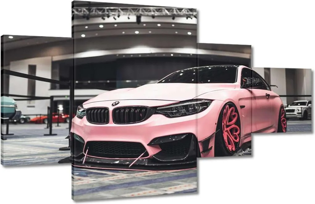 Vászonkép 130x80 Rózsaszín Bmw Autó