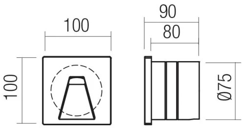 Redo 91195 - LED kültéri orientációs lámpa BAST LED/2,5W/230V IP65 szürke