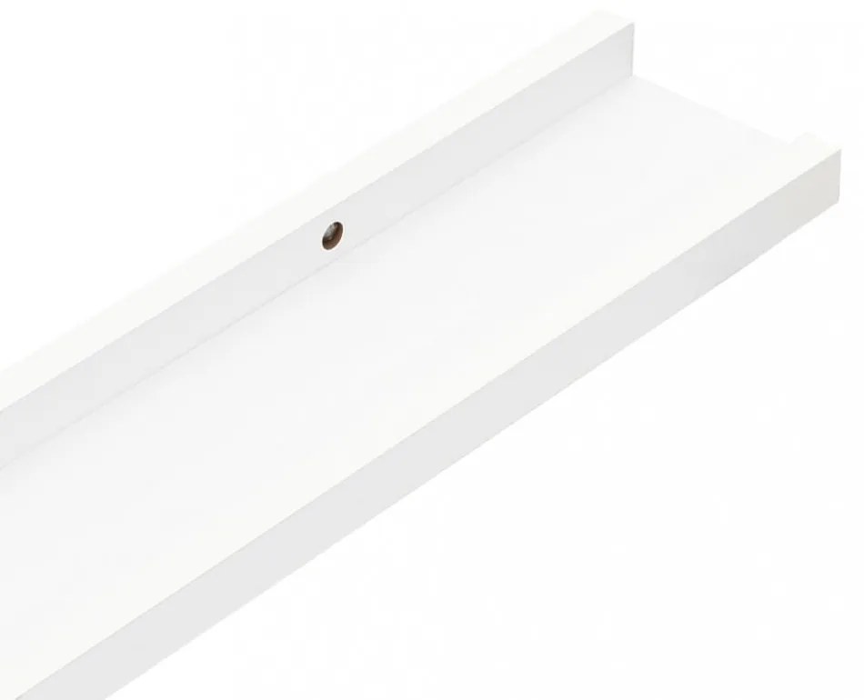 4 db fehér fali polc 115 x 9 x 3 cm