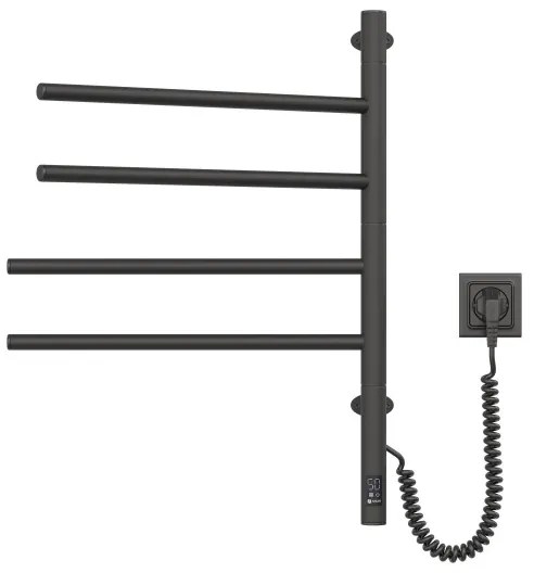 Elektromos törölközőszárító, ARABESQUE 150W/230V, 64,6cm, IP44, fekete