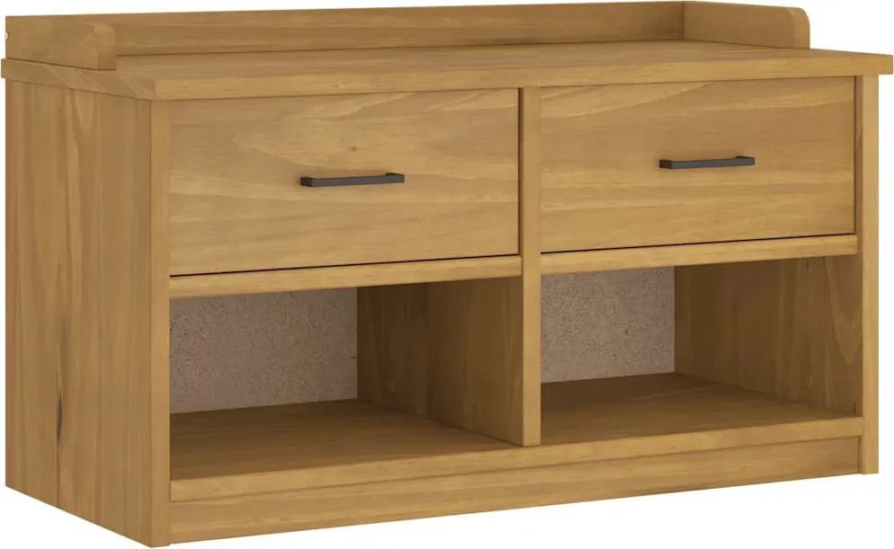 vidaXL SANDNES tömör fenyőfa előszobapad 87x40x50 cm