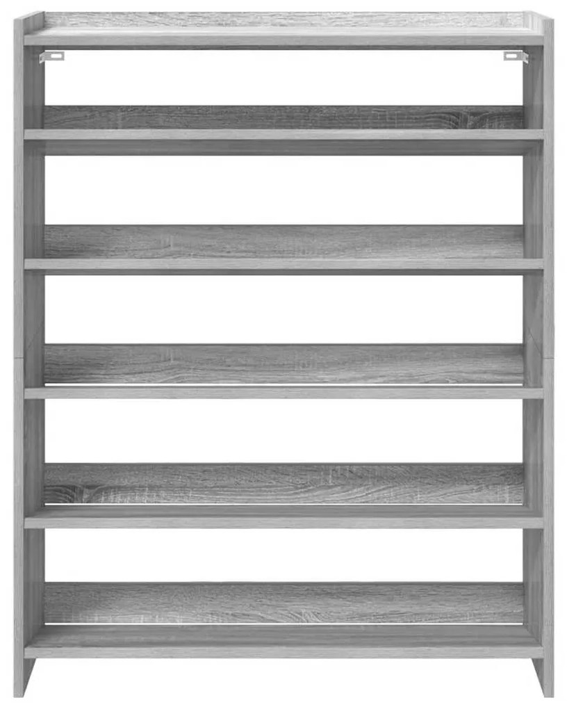 szürke sonoma színű szerelt fa cipőtartó 80x25x100 cm
